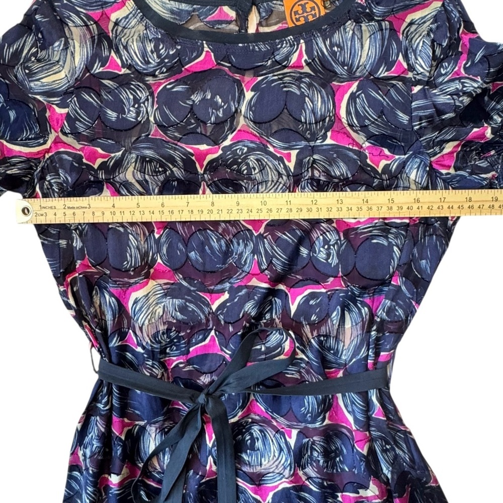 Tory Burch Silk Summer Dress Belted | Women’s Size 8 - Picture 11 of 16